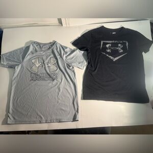 Under Armour Light Gray and Black T-Shirts